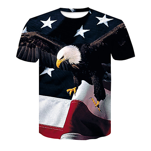 

Men's T shirt 3D Print 3D Rivet Mesh Short Sleeve Casual Tops Black / Red Black / Gray Gray / White