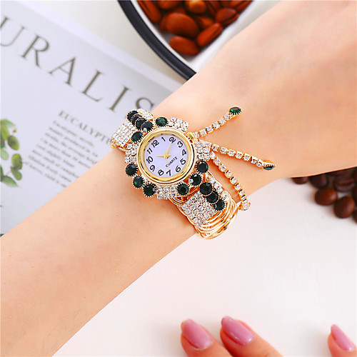 

Women's Quartz Watches Analog - Digital Quartz Glitter Tennis Chain Bangle Diamond
