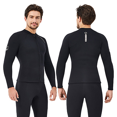 

Dive&Sail Men's Full Wetsuit 2mm SCR Neoprene Top Quick Dry Anatomic Design Long Sleeve Front Zip Solid Colored Autumn / Fall Spring Summer / Stretchy