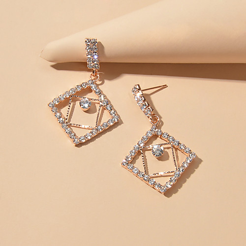 

Women's Drop Earrings Chandelier Luxury Earrings Jewelry Gold / Silver For Date Festival