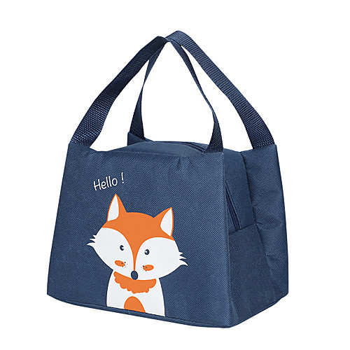 

Unisex Waterproof Oxford Cloth Lunch Bag Zipper Animal Daily Office & Career Handbags Black Yellow Pink Pale Blue