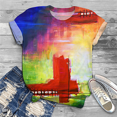 

Women's Plus Size Print Graphic Graphic Prints T shirt Large Size Round Neck Short Sleeve Tops Big Size