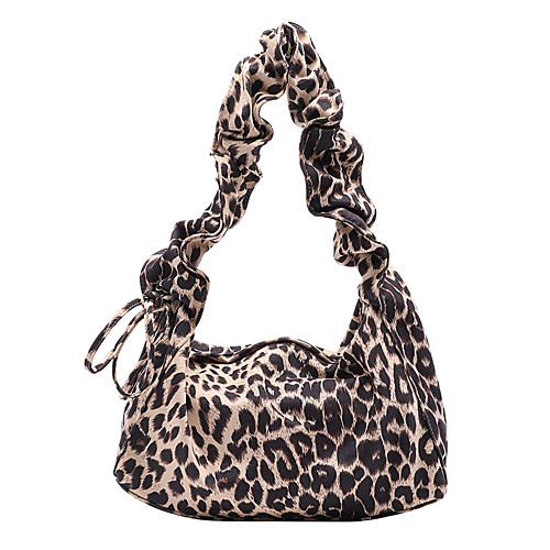 

Women's Bags Canvas Crossbody Bag Hobo Bag Zipper Leopard Print Daily Going out 2021 Dark Brown Brown