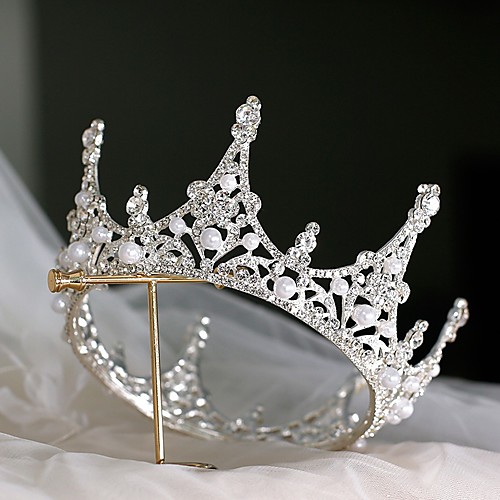 

Bridal Princess Alloy Tiaras with Rhinestone / Pearl 1 Piece Wedding / Special Occasion Headpiece