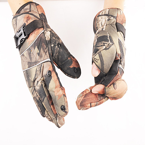 

Men's Climbing Gloves Fishing Gloves Tactical Combat Gloves Anti-Slip Warm Anti-Wear Camo Fall & Winter Terylene Hunting Fishing Camping / Hiking / Caving Camouflage / Full Finger Gloves