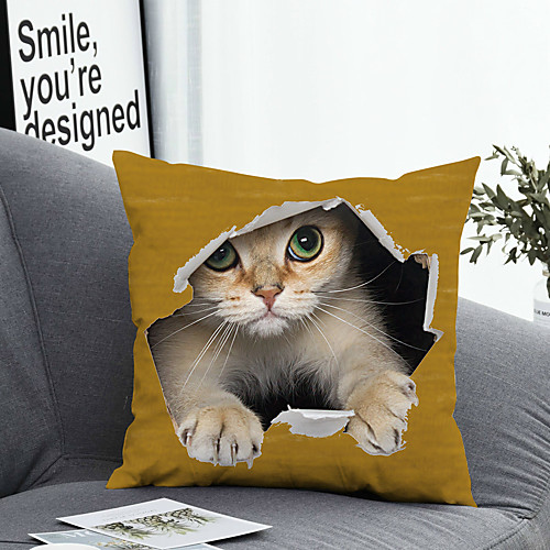 

1 pcs Polyester Pillow Cover Pillow Cover & Insert Simple Classic Square Zipper Polyester Traditional Classic