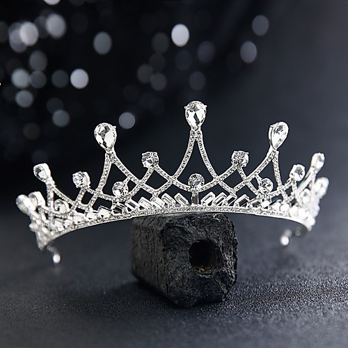 

Princess Cute Alloy Tiaras with Crystals / Rhinestones 1 Piece Wedding / Special Occasion Headpiece