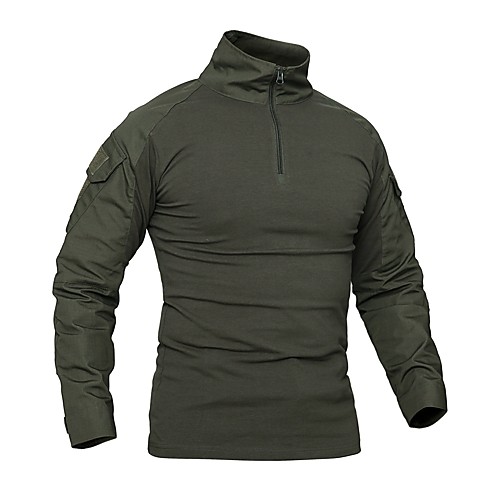 

Men's Hunting Jacket Outdoor Breathable Ventilation Fast Dry Outdoor Fall Spring Summer Solid Colored Camo Cotton Green / Black Black Khaki