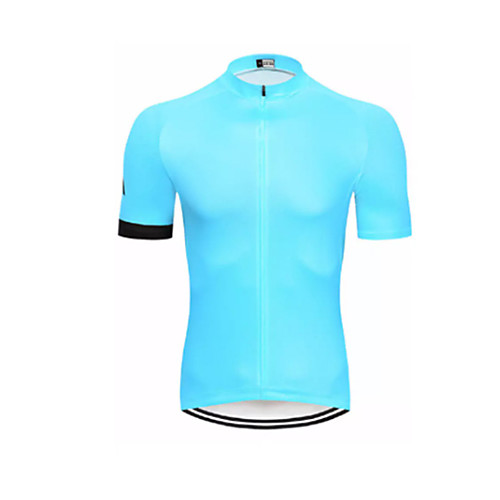 

Men's Short Sleeve Downhill Jersey Yellow Red Sky Blue Bike Jersey Sports Clothing Apparel