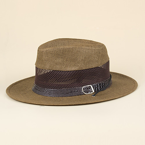 

Unisex Polyester Mesh Solid Colored Vintage Back Country Spring Summer Cream-colored khaki Coffee / Athleisure