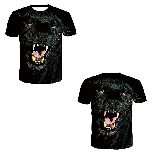

Men's T shirt 3D Print 3D Rivet Mesh Short Sleeve Casual Tops Black