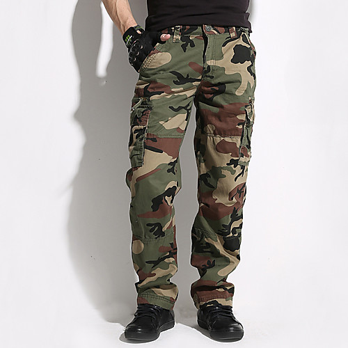 

Men's Camouflage Hunting Pants Waterproof Ventilation Wearproof Fall Spring Camo / Camouflage Cotton for Camouflage S M L XL XXL