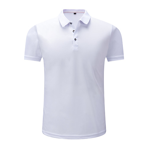 

Men's Hiking Tee shirt Hiking Polo Shirt Short Sleeve Stand Collar Tee Tshirt Top Outdoor Lightweight Breathable Quick Dry Soft Summer Polyester Solid Color White Black Yellow Fishing Climbing Running