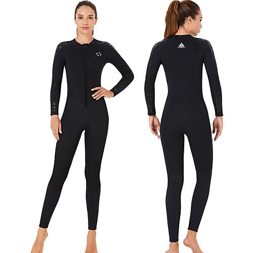 

Dive&Sail Women's Full Wetsuit 3mm SCR Neoprene Diving Suit Quick Dry Anatomic Design Long Sleeve Front Zip Patchwork Autumn / Fall Spring Summer / Stretchy