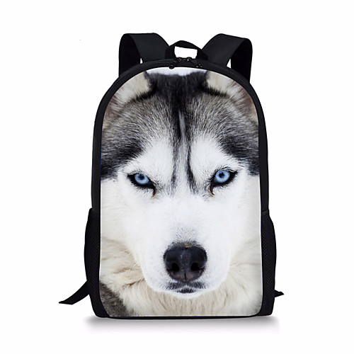 

Unisex Polyester School Bag Rucksack 3D Large Capacity Zipper 3D Print Geometric Animal Daily Outdoor Backpack White Black Blue Red Rainbow