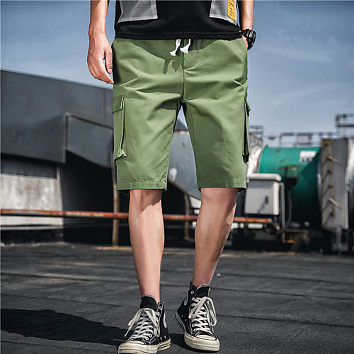 

Men's Hiking Shorts Hiking Cargo Shorts Solid Color Outdoor Windproof Breathable Wear Resistance Scratch Resistant Cotton Shorts Black Khaki Green Hunting Fishing Climbing M L XL XXL XXXL