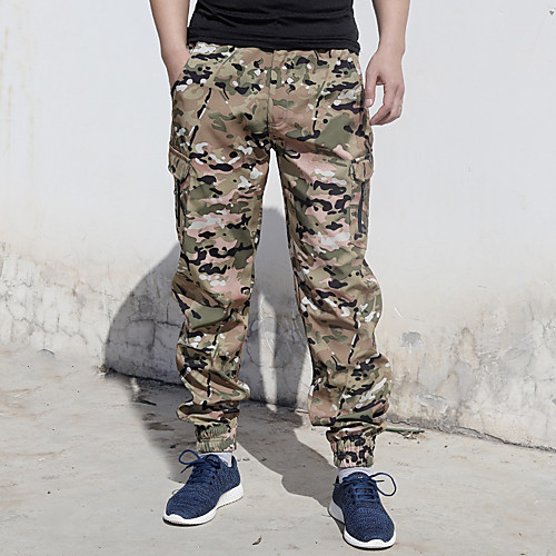 

Men's Hiking Pants Trousers Hunting Pants Tactical Cargo Pants Waterproof Ventilation Quick Dry Breathable Fall Spring Solid Colored Camo / Camouflage for Black Army Green Camouflage S M L XL XXL