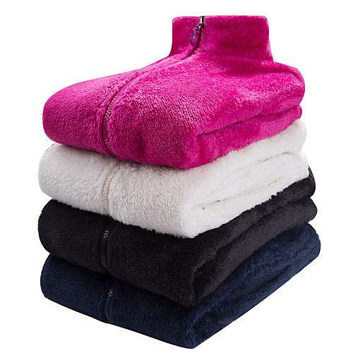 

Women's Men's Hiking Fleece Jacket Winter Outdoor Lightweight Windproof Fleece Lining Breathable Jacket Top Fleece Fishing Climbing Camping / Hiking / Caving Black male Black girl Rose Red Girl