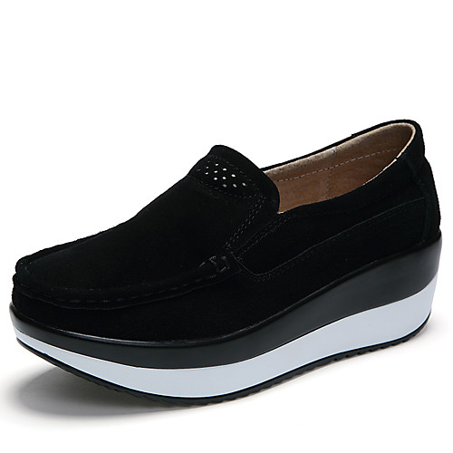 

Women's Trainers Athletic Shoes Flat Heel Round Toe Sporty Casual Daily Walking Shoes PU Solid Colored Black Red Blue