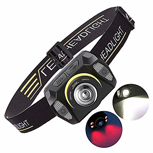 

headlamp led, lightweight usb rechargeable headlamp, 5 modes, very bright, waterproof mini headlamp for camping, fishing, running, jogging, hiking, reading, working (b)