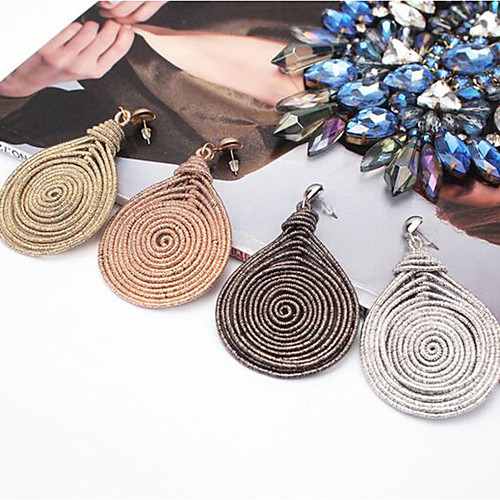 

Women's Drop Earrings Braided Statement Modern Earrings Jewelry Rose Gold / Black / Gold For