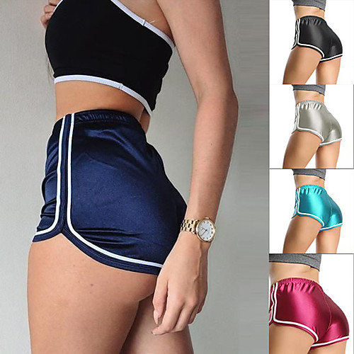 

Women's Yoga Shorts Cropped Pants Bottoms Breathable Quick Dry Stripes Black Red Blue Yoga Fitness Gym Workout Sports Activewear Stretchy / Athletic / Athleisure