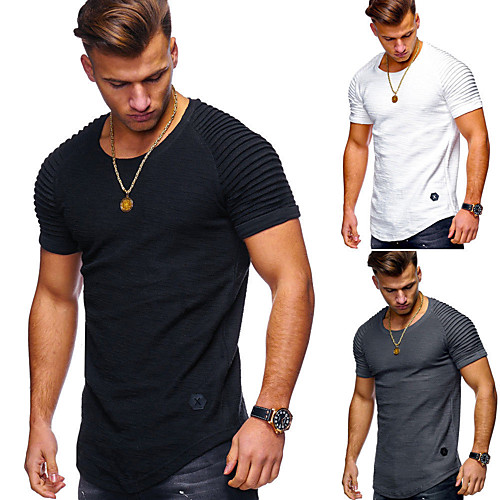 

Men's Short Sleeve Workout Tops Running Shirt Tee Tshirt Top Casual Athleisure Summer Breathable Soft Sweat wicking Fitness Gym Workout Performance Running Sportswear Solid Colored White Black Army