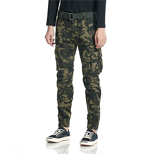 

Men's Hiking Pants Trousers Hiking Cargo Pants Camo Outdoor Breathable Thick Anti-tear Multi-Pockets Cotton Bottoms Army Green Dark Gray Light Grey Hunting Fishing Climbing 28 29 30 36 38