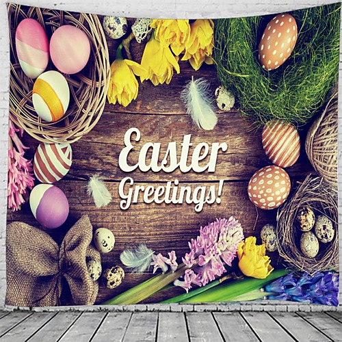 

Happy Easter Wall Tapestry Art Decor Blanket Curtain Hanging Home Bedroom Living Room Decoration