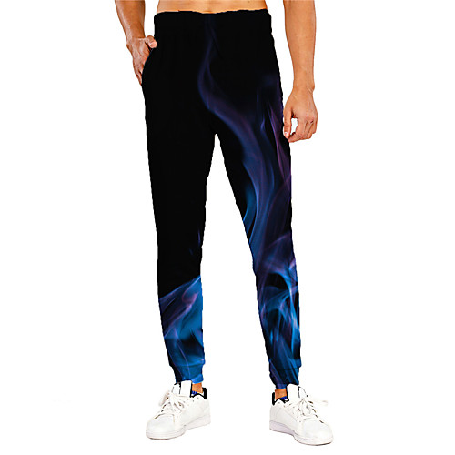 

Men's 3D Print Sporty Breathable Quick Dry Sports Casual Holiday Pants Sweatpants Pants Graphic 3D Full Length Print Black