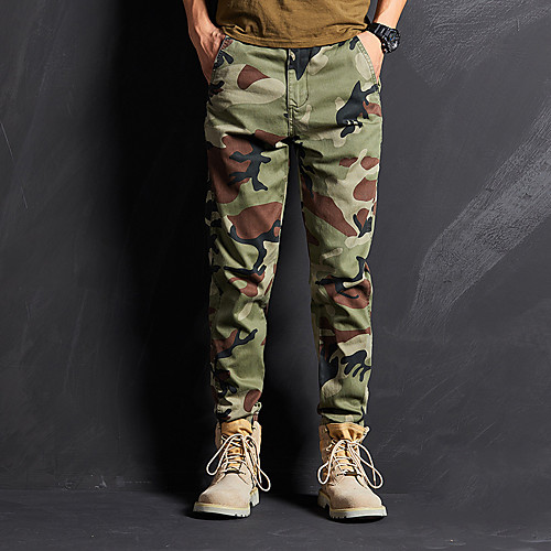 

Men's Hiking Pants Trousers Tactical Cargo Pants Waterproof Fleece Lining Warm Ventilation Fall Winter Spring Camo / Camouflage Cotton for Mountain camouflage Prairie camouflage City camouflage