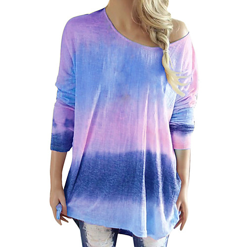 

Women's Sweatshirt Sweater Pullover Tie Dye Crew Neck Sport Athleisure Sweatshirt Top Long Sleeve Breathable Soft Comfortable Everyday Use Casual Daily Outdoor