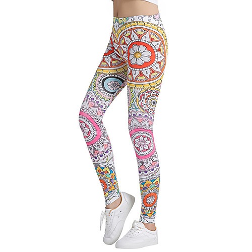 

Women's High Waist Yoga Pants Leggings Bottoms Tummy Control Butt Lift Breathable Orange Yoga Fitness Gym Workout Winter Sports Activewear Stretchy Slim / Athletic / Athleisure