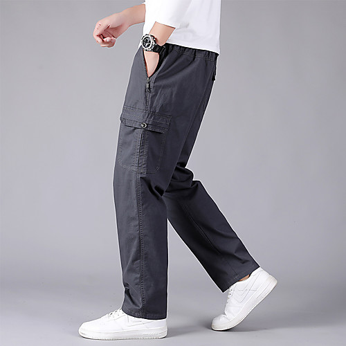 

Men's Hiking Pants Trousers Solid Color Winter Outdoor Windproof Breathable Quick Dry Multi-Pockets Cotton Pants / Trousers Bottoms Black Yellow Grey Dark Gray Khaki Hunting Fishing Climbing M L XL