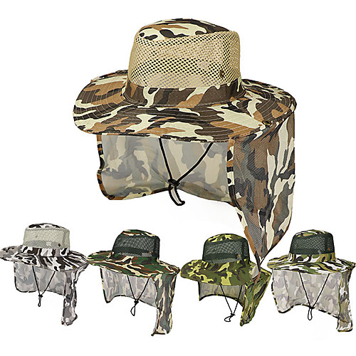 

Men's Hats Fishing Hat Portable Ultraviolet Resistant Breathability Comfortable Camo Spring & Summer Terylene Hunting Fishing Camping / Hiking / Caving Everyday Use White Yellow Dark Green Grey Green