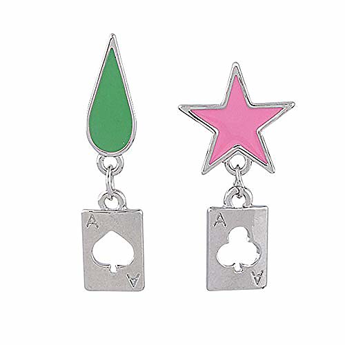 

Anime Earrings HUNTER x HUNTER Hisoka Earrings Cosplay Stars Teardrop Poker Earring Stud for Women Men Earring Jewelry Gift Accessories