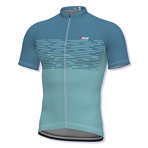 

21Grams Men's Short Sleeve Cycling Jersey Spandex Blue Bike Top Mountain Bike MTB Road Bike Cycling Breathable Quick Dry Sports Clothing Apparel / Athleisure