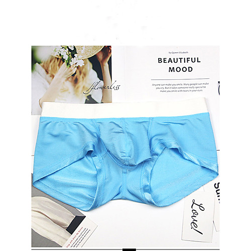 

Men's 1 Piece Basic Boxers Underwear - Normal Low Waist White Black Blue S M L