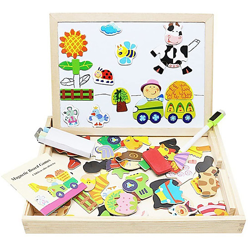 

Magnet Toy Drawing Toy Drawing Tablet Educational Toy Magnetic Easel Magnet Toy Wood Classic Magnetic Fun Kid's Boys' Girls' Toy Gift