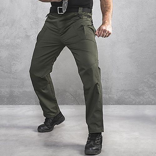 

Men's Hiking Pants Trousers Hunting Pants Tactical Cargo Pants Waterproof Ventilation Quick Dry Breathable Fall Spring Summer Solid Colored Camo / Camouflage Nylon for MCBK-Black CP Black khaki S M L
