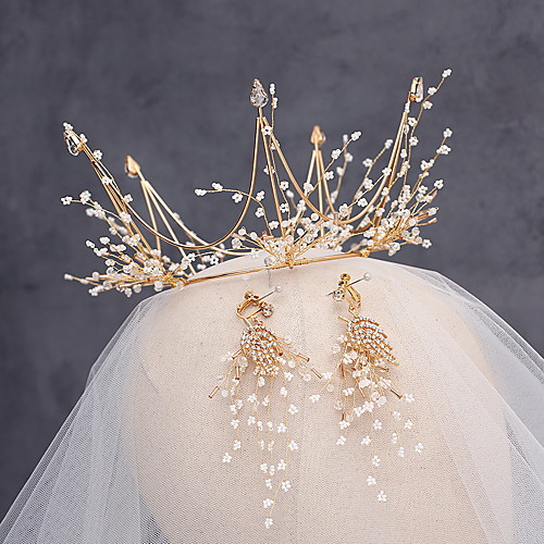 

Elegant Bridal Alloy Headpiece with Crystals 1 set Wedding / Special Occasion Headpiece