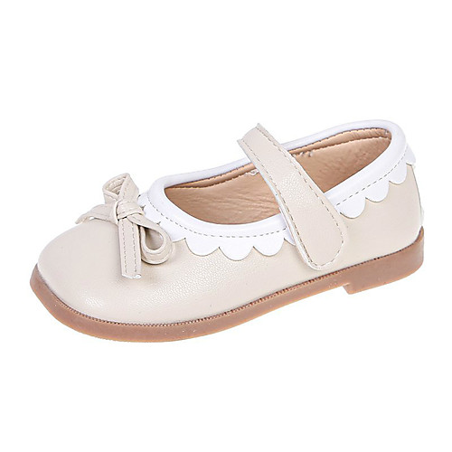 

Girls' Flats Princess Shoes PU Little Kids(4-7ys) Daily Party & Evening Walking Shoes Pink Beige Spring Summer