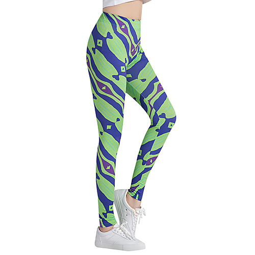 

Women's High Waist Yoga Pants Leggings Bottoms Tummy Control Butt Lift Breathable Green Yoga Fitness Gym Workout Winter Sports Activewear Stretchy Slim / Athletic / Athleisure
