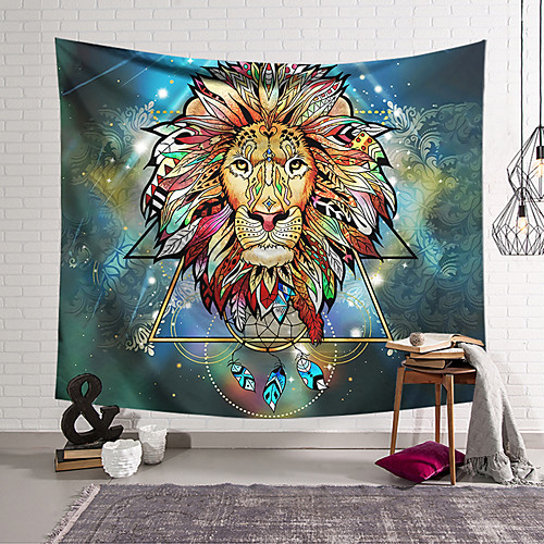 

Wall Tapestry Art Decor Blanket Curtain Hanging Home Bedroom Living Room Decoration Polyester Lion Head