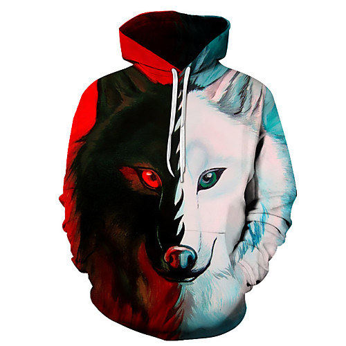 

Men's Pullover Hoodie Sweatshirt 3D Print 3D Print 3D Print Hoodies Sweatshirts White Red Yellow