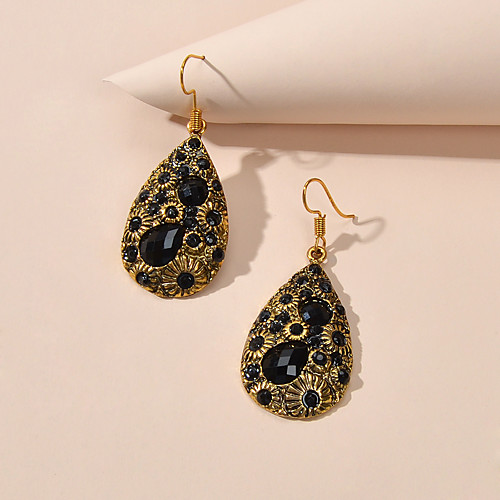 

Women's Drop Earrings Fancy Holiday Boho Imitation Diamond Earrings Jewelry Black / Blue / Red For Vacation Beach
