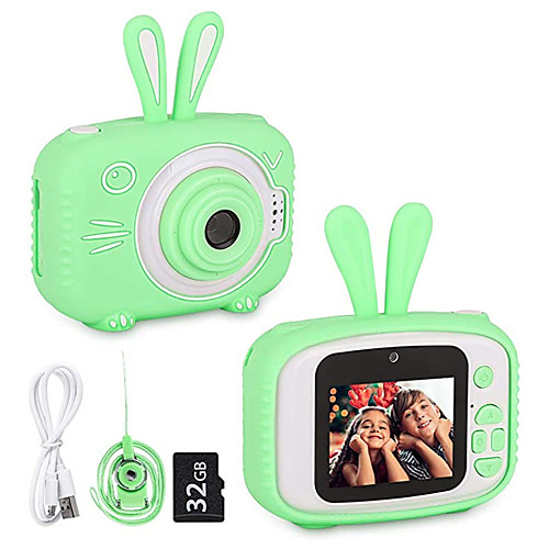 

Digital Camera Toys Dual Selfie Video Recorder Rabbit Gift with 32GB SD Card 1080p HD Kid's Adults' Boys and Girls Toy Gift