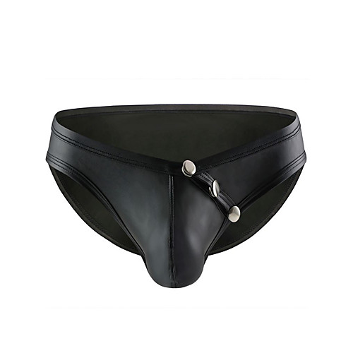 

Men's 1 Piece Basic Briefs Underwear - Normal Low Waist Black M L XL