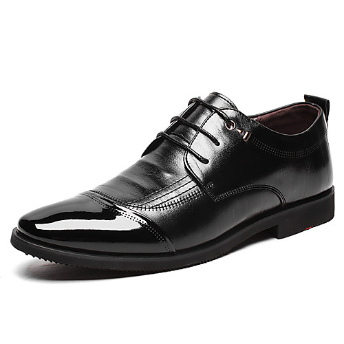 

Men's Oxfords Business Casual Daily Office & Career Walking Shoes PU Wear Proof Black Fall Spring