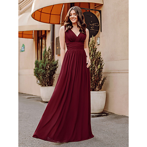 

Women's A Line Dress Maxi long Dress White Black Purple Red Blushing Pink Green Light gray Navy Blue Sleeveless Solid Color Fall Spring Elegant Formal 2021 S M L XL XXL 3XL 4XL 5XL 6XL 7XL
